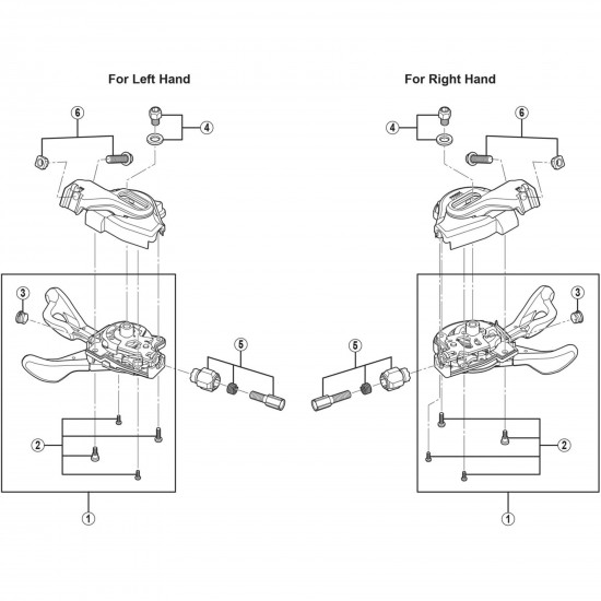 Shimano SL-M670-I unit fixing bolt and washer, M5 x 6 mm Shimano SL-M670-I unit fixing bolt and washer, M5 x 6 mm