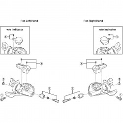 Shimano SL-M670 left hand base cap and bolt Shimano SL-M670 left hand base cap and bolt