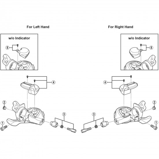 Shimano SL-M670 left hand base cap and bolt