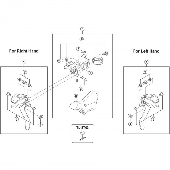 Shimano ST-A070 left hand main lever assembly