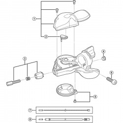 Shimano SL-S503 indicator unit, black Shimano SL-S503 indicator unit, black