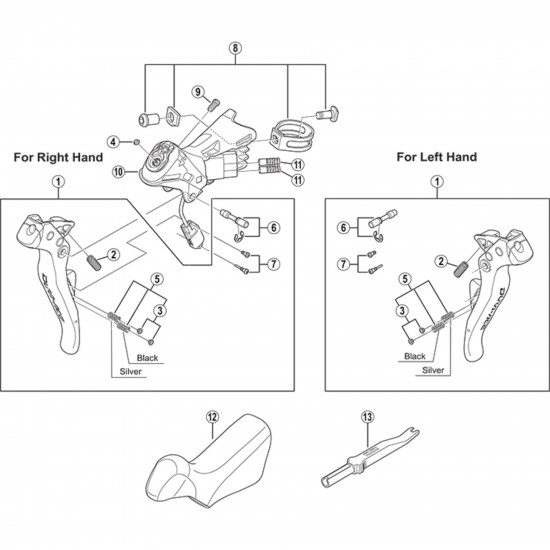 Shimano ST-9070 bracket covers