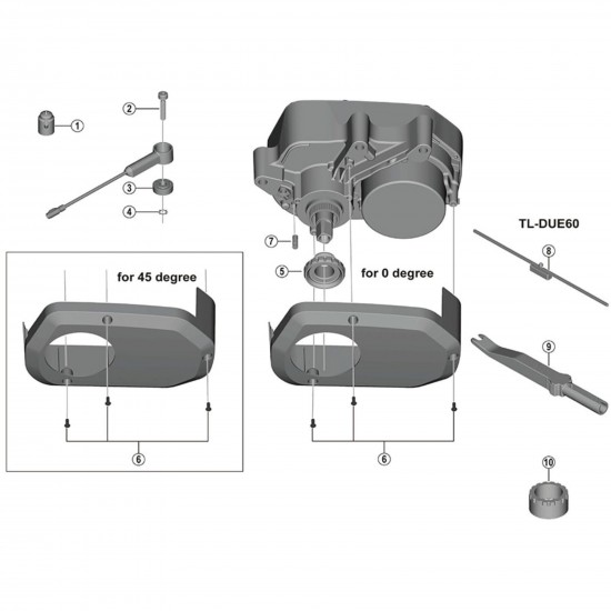 Shimano DU-E6000 fixing bolts set, M3 x 8 mm Shimano DU-E6000 fixing bolts set, M3 x 8 mm