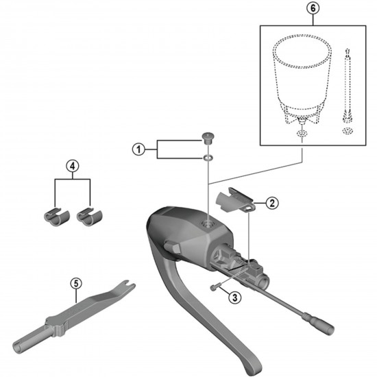 Shimano EW-WU111 clip, 2 piece