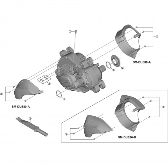 Shimano DU-E8000 spacer spindle Shimano DU-E8000 spacer spindle
