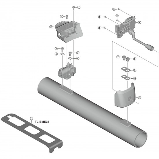Shimano BM-E8010 key unit cover assembly
