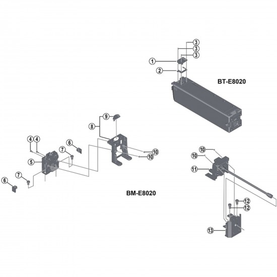 Shimano BM-E8020 rail assembly