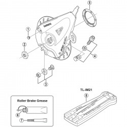 Shimano BR-IM45-F brake unit fixing nut M9 x 8.2 mm