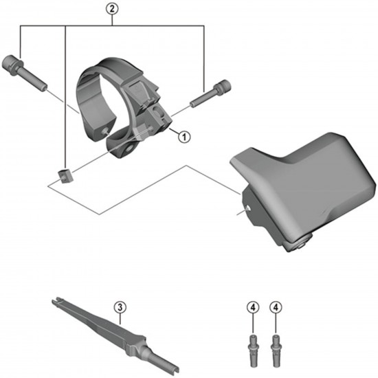 Shimano SC-EM800 clamp band B, 35 mm Shimano SC-EM800 clamp band B, 35 mm