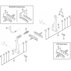 Shimano BR-M590 link fixing bolt, M6 x 25 mm Shimano BR-M590 link fixing bolt, M6 x 25 mm