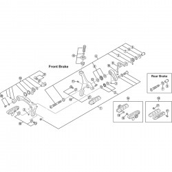 Shimano BR-7700 quick release fixing bolt and washer, M4 x 4.8 mm Shimano BR-7700 quick release fixing bolt and washer, M4 x 4.8 mm