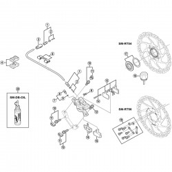 Shimano BR-M395 connecting bolt unit Shimano BR-M395 connecting bolt unit
