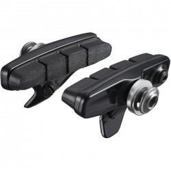 Shimano R55C4 Dura Ace R9200 cartridge brake shoe calliper mount, alloy rim, black pair