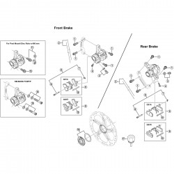 Shimano BR-CX75 pad axle and snap retainer
