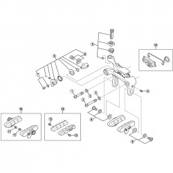 Shimano BR-6810-F fixing bolt C, M6 x 35.2 mm