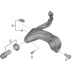 Shimano BL-4700 left hand adjusting block and screw Shimano BL-4700 left hand adjusting block and screw