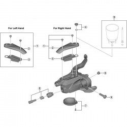 Shimano ST-M3050 Main lever cover and fixing screws Shimano ST-M3050 Main lever cover and fixing screws