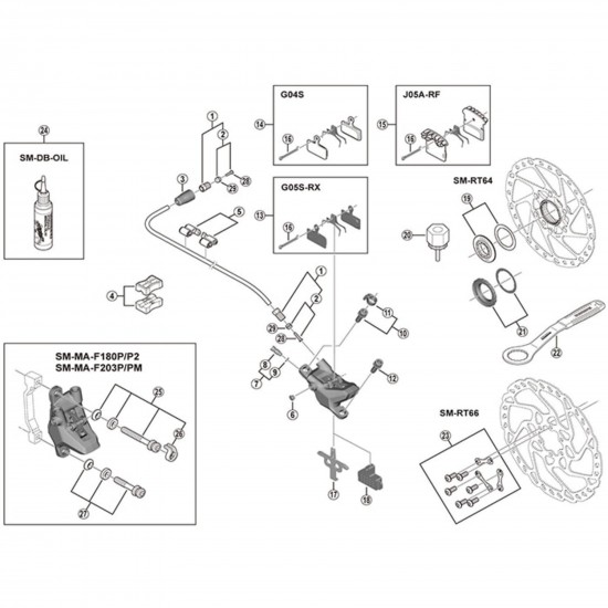 Shimano BR-M315 pad spacer