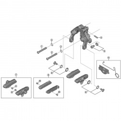 Shimano BR-8010-R cable fixing bolt and plate Shimano BR-8010-R cable fixing bolt and plate