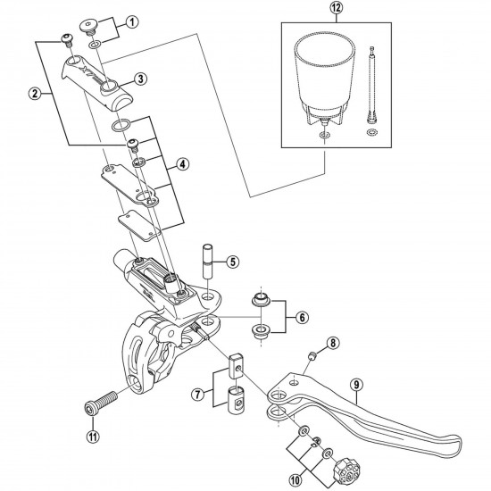 Shimano BL-T675 left hand lid, silver