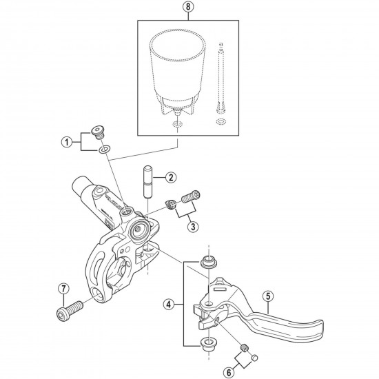 Shimano BL-M820 left hand lever member unit
