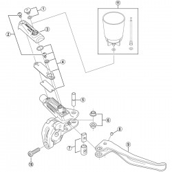 Shimano BL-T615 right hand lid, silver