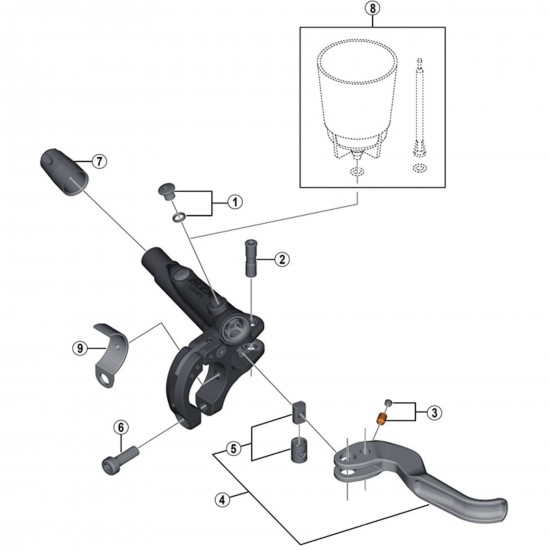 Shimano BL-M9000 lever unit, left hand