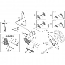 Shimano BR-M7000 pad axle and snap ring Shimano BR-M7000 pad axle and snap ring
