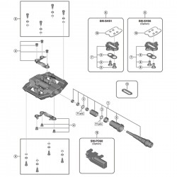 Shimano PD-M821 Pedal axle assembly, left hand