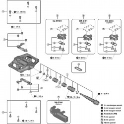 Shimano PD-M9220 pins and spacers, pack of 8