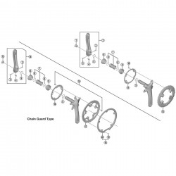 Shimano FC-4700/RS510 chainring fixing bolts - M8 8.5 mm (pack of 4)