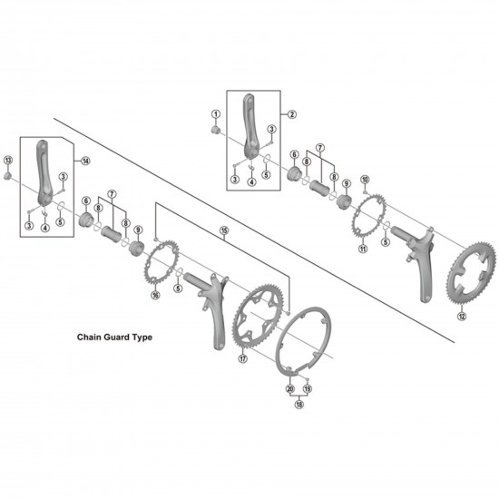 Shimano FC-4700/RS510 chainring fixing bolts - M8 8.5 mm (pack of 4) Shimano FC-4700/RS510 chainring fixing bolts - M8 8.5 mm (pack of 4)