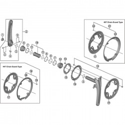 Shimano FC-M430-8 chain guard and fixing screws