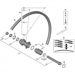 Shimano FH-M678 left hand lock nut and cone with dust cover, M15 Shimano FH-M678 left hand lock nut and cone with dust cover, M15