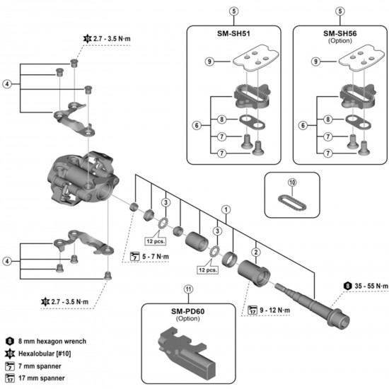 Shimano PD-M737 cleat fixing screw Shimano PD-M737 cleat fixing screw