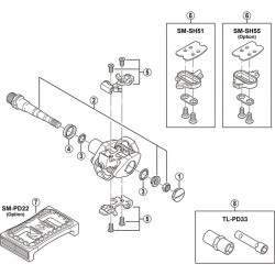 Shimano SPD-body plate and fixing screws