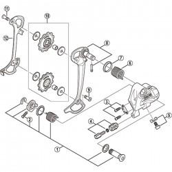 Shimano RD-M530 B-axle assembly
