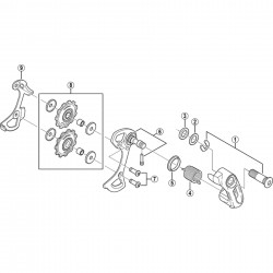 Shimano RD-M530 pulley bolts - pair