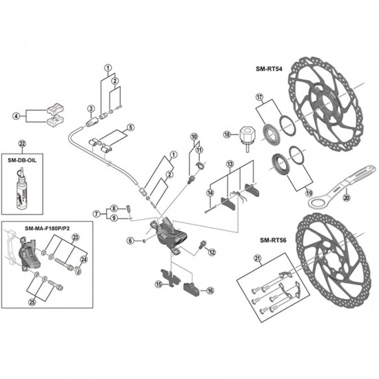 Shimano BR-M596 connecting bolt unit