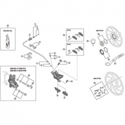 Shimano BR-M395 rotor fixing bolt and lock washer Shimano BR-M395 rotor fixing bolt and lock washer
