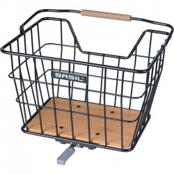 Basil Norland Bicycle Basket MIK 23L black/natural brown