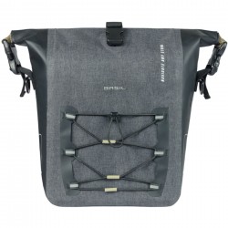 Basil Navigator Storm Medium, single pannier bag,MIK Hooks, 12-15L, black
