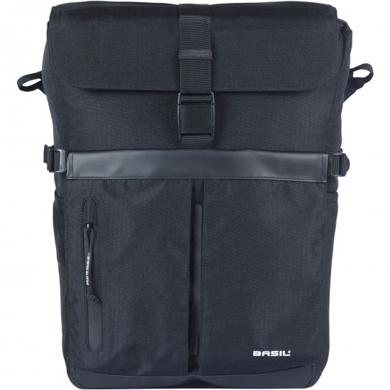 Basil Move Commuter Bicycle Bag MIK Studs 15L black