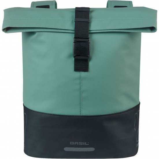 Basil Cove Double Pannier Bag 28-32L silvergreen/black Basil Cove Double Pannier Bag 28-32L silvergreen/black