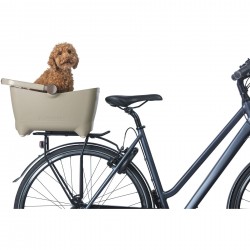 Basil Buddy MIK Dog Bicycle Basket rear 32L biscotti brown