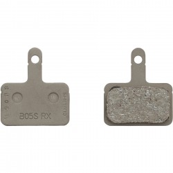 Shimano B05S-RX disc pads and spring, resin pad, steel back Shimano B05S-RX disc pads and spring, resin pad, steel back