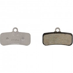 Shimano D03S-RX disc pads and spring, resin pad, steel back Shimano D03S-RX disc pads and spring, resin pad, steel back