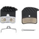 Shimano H03C-MF disc pads and spring, metal sintered, alloy/stainless back, cooling fins