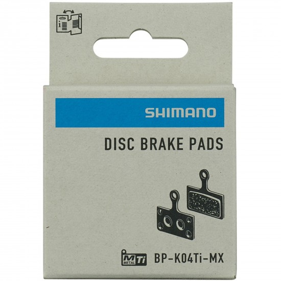 Shimano K04Ti-MX disc pads and spring, metal sintered, titanium back