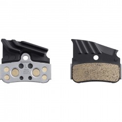 Shimano N04C-MF disc pads and spring, metal sintered, alloy/stainless back, cooling fins Shimano N04C-MF disc pads and spring, metal sintered, alloy/stainless back, cooling fins